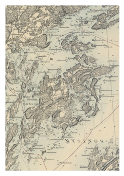 Historisk karta över Muskö, år 1908