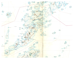 Historisk karta över Harö och Storö, år 1901-1906
