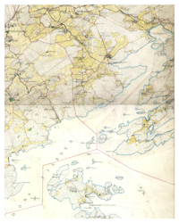 Historisk karta över trakten kring Årsta havsbad, år 1901-1906