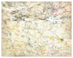 Historisk karta över trakten kring Nacka, Lännersta och Skarpnäck, 1901-1906 (Fri frakt!)