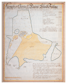 Historisk karta över Norröra, år 1709 (Fri frakt!)