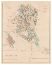 Historisk karta över Södertälje, år 1857