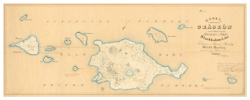 Historisk karta över Gräskö, år 1838 (Fri frakt!)