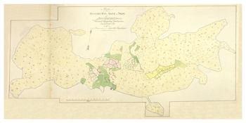 Historisk karta över Husarö, år 1795