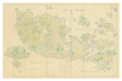 Historisk karta över Ingmarsö, år 1847 (Fri frakt!)