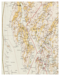 Historisk karta över Lisö, år 1906 (Fri frakt!)