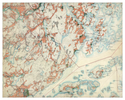 Historisk karta över Norrfjärden, år 1901-1906