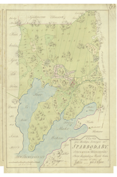 Historisk karta över Spersboda, år 1795