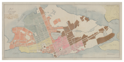 Historisk karta över Södermalm, år 1772
