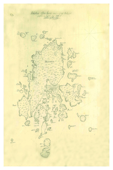 Historisk karta över Arholma, år 1786