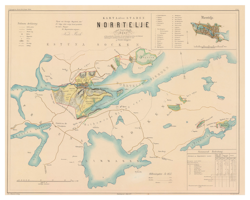 Karta från Norrtälje, år 1857