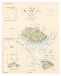 Karta från Sigtuna, år 1857