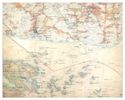 Historisk karta över Nävekvarn och Tunaberg, år 1897-1901 (Fri frakt!)