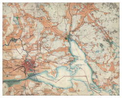 Historisk karta över Nyköping och Sjösa, år 1897-1901 (Fri frakt!)