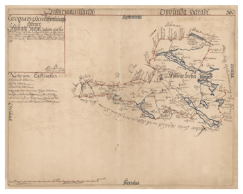 HIstorisk karta över Sköldinge socken, år 1677 (Fri frakt!)