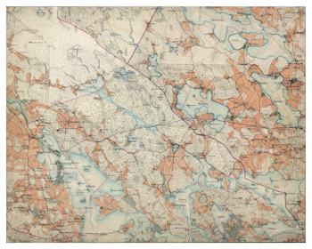 Historisk karta över Sparreholm, år 1897-1901 (Fri frakt!)