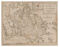 Historisk karta över Selaön, år 1771 (Fri frakt!)
