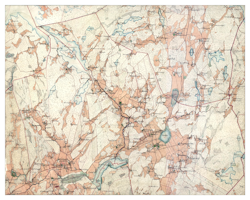 Historisk karta över Lästringe, år 1897-1901 (Fri frakt!)