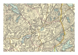 Historisk karta över Lästringe, år 1940 (Fri frakt!)
