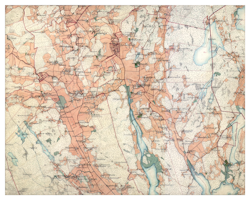 Historisk karta över Bälinge och Tystberga, år 1897-1901 (Fri frakt!)