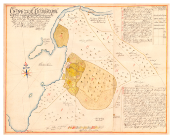 Historisk karta över Braås, år 1696 (Fri frakt!)