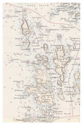 Historisk karta över Öckerö, år 1863 (Fri frakt!)