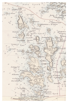 Historisk karta över Öckerö, år 1863 (Fri frakt!)