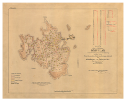 Historisk karta över Knippla, år 1910 (Fri frakt!)