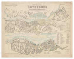 Karta från Göteborg, år 1855