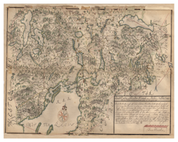 Historisk karta över Askersunds socken, år 1688. (Fri frakt!)