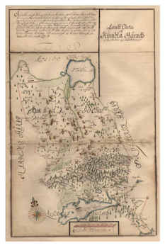 Historisk karta över Kumla och Hallsbergs socknar, år 1688 (Fri frakt!)