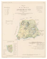 Karta från Askersund, år 1857