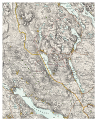 Historisk karta över Åkersjön och Bakvattnet, år 1908 (Fri frakt!)