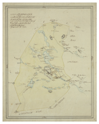 Historisk karta över trakten kring Åre och Undersåker, år 1780 (Fri frakt!)