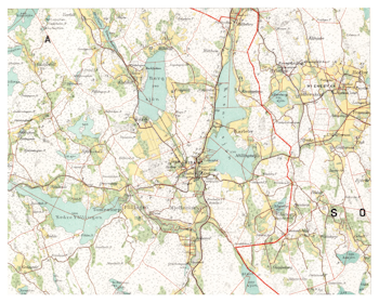 Historisk karta över Kisa, år 1874-1875