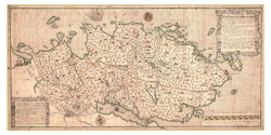 Historisk karta över Vikbolandet, år 1653 (Fri frakt!)