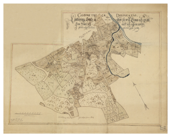 Historisk karta över Linköping, år 1639 (Fri frakt!)