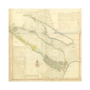 Karta över Stjärnorp, Östergötland, år 1700