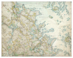 Historisk karta över Gryts skärgård, år 1868-1877 (Fri frakt!)