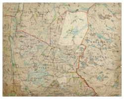 Historisk karta över Graversfors med omnejd, år 1868-1877 (Fri frakt!)
