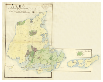 Karta över Arkö 1805