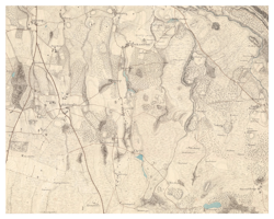 Historisk karta över Billesholm och Ekeby, år 1820