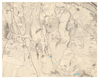 Historisk karta över Billesholm och Ekeby, år 1820