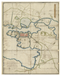 Historisk karta över Kristianstad, 1600-tal