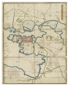 Historisk karta över Kristianstad, 1600-tal
