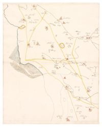 Historisk karta över trakten kring Landskrona, år 1677 (Fri frakt!)