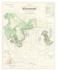 Karta över Kristianstad, år 1854