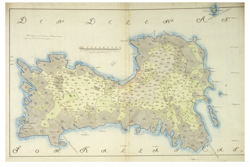 Historisk karta över Hallands väderö, år 1808