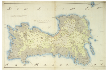 Historisk karta över Hallands väderö, år 1808
