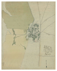 Historisk karta över Rinkaby, år 1775
